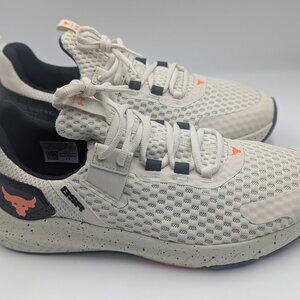 Under Armour Project Rock BSR 4 UA Beige Black Men Cross Training SZ 11